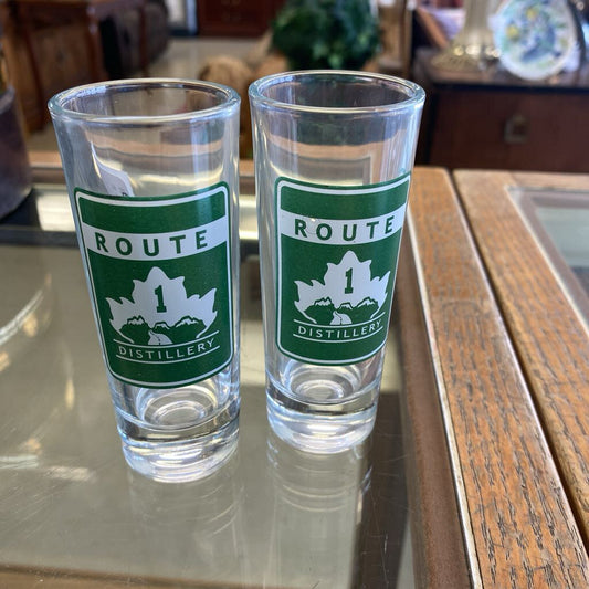Route 1 Set of 2 Double Shot Glasses