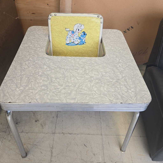 Vintage Children's 1950's High Chair Table