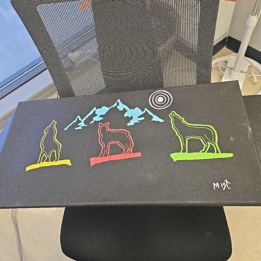 Howling Wolf Canvas Picture