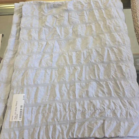 Pair Of Grey Pillow Case