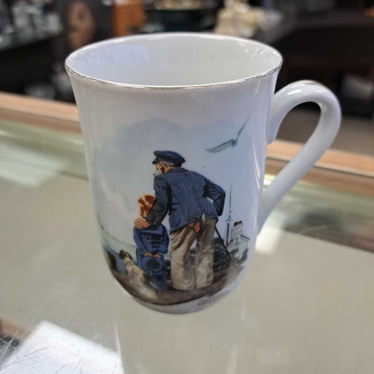 Norman Rockwell Mug ''Looking Out To Sea''