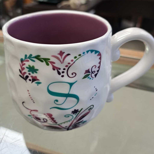 S Floral design Mug