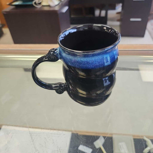 Black With Blue Strip Mug