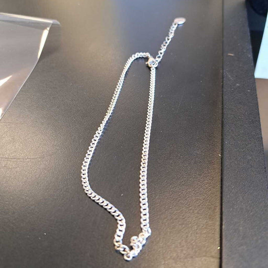 Claire's Silver Look Chain Choker Neclace