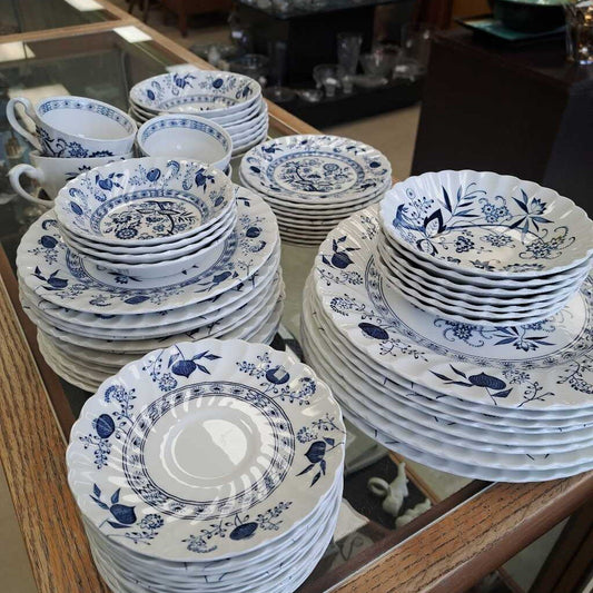Vintage 66 Piece Set Of J&G Meakin ''Blue Nordic'' Dish Set