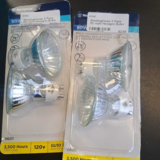 Westinghouse 2 Pack 50 watt Hexagon Bulbs