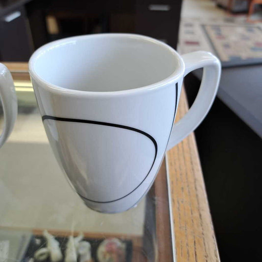 Corelle White & Black Mug