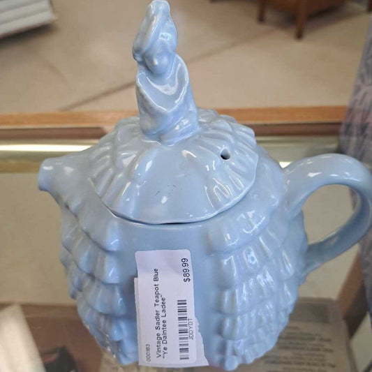 Vintage Sadler Teapot Blue ''Ye Daintee Ladee''