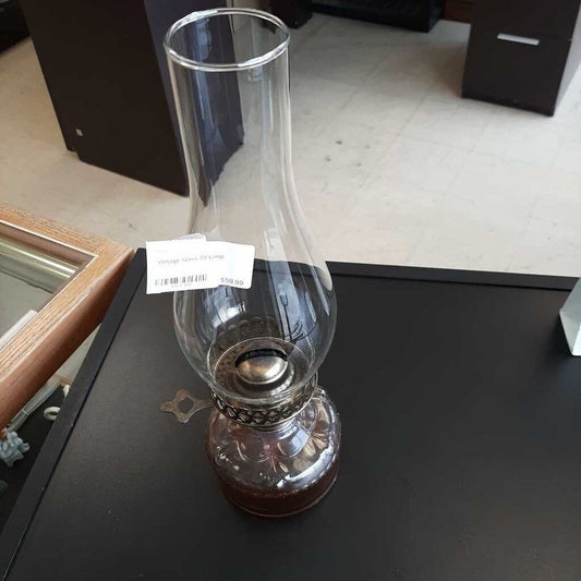 Vintage Glass Oil Lamp