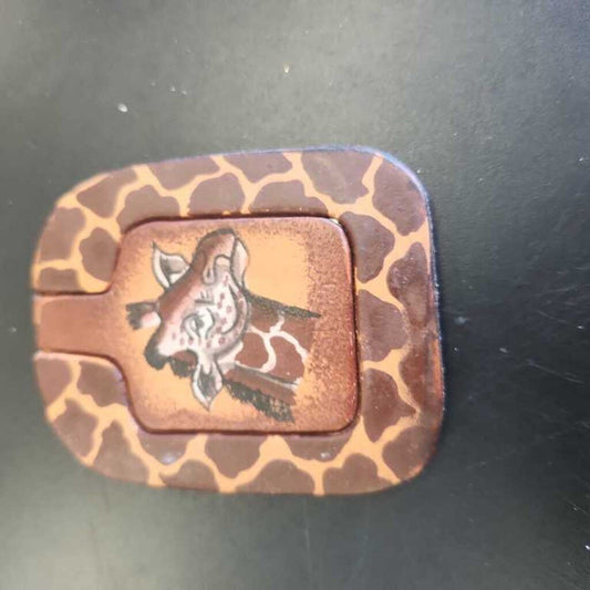 Giraffe Leather Mirror