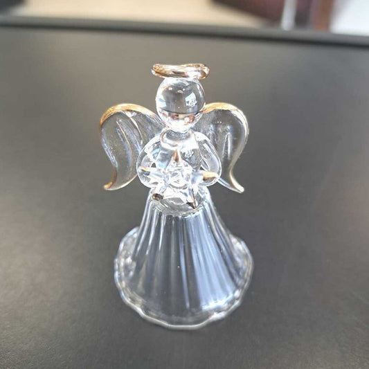 Glass Angel W/Gold Trim
