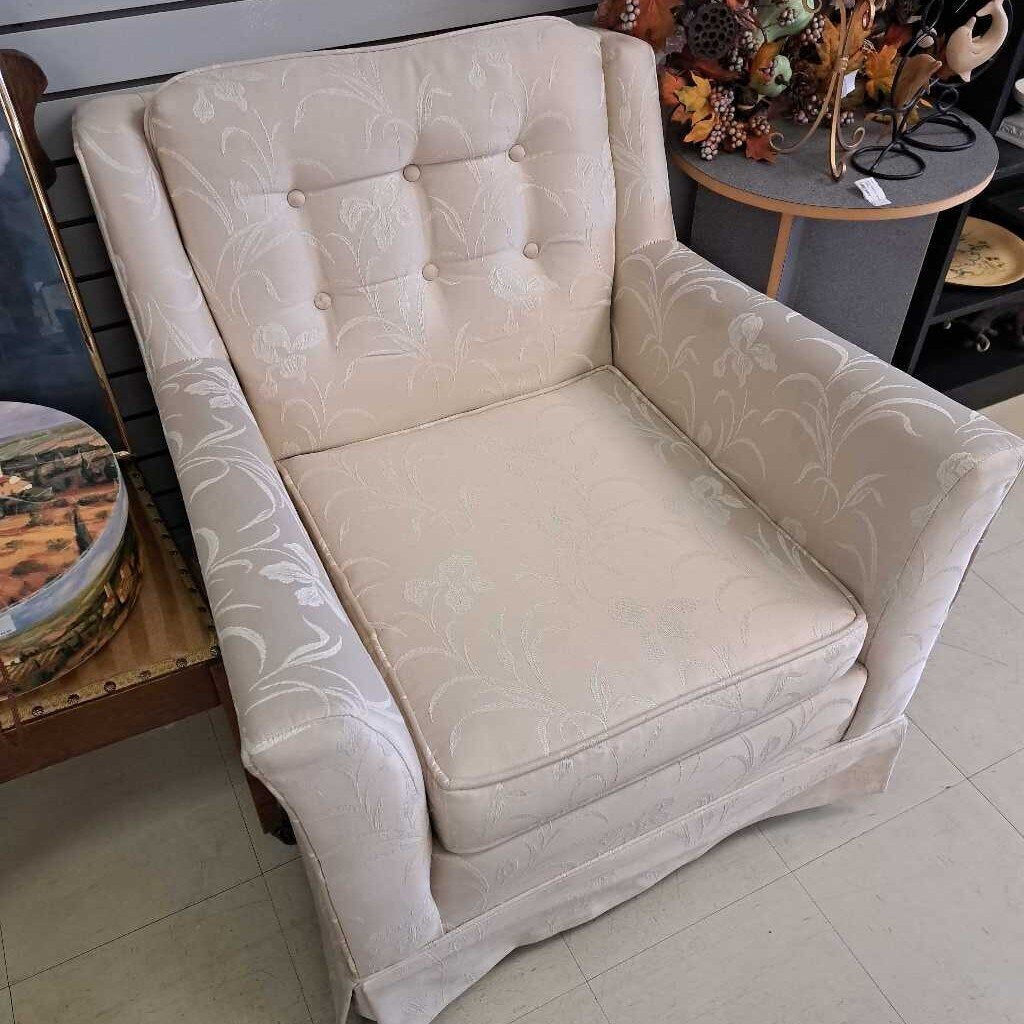 Ivory Floral Design Chair