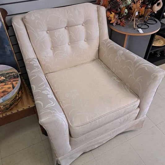 Ivory Floral Design Chair