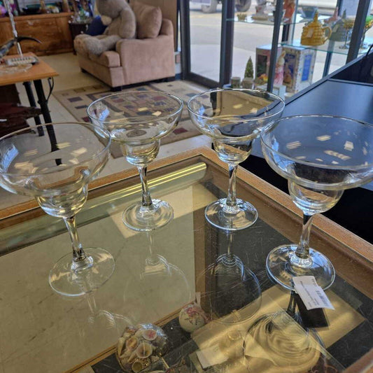 4 pc Glass Margarita Cocktail Glasses