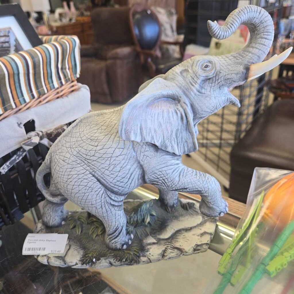 Porcelain Baby Elephant Figurine