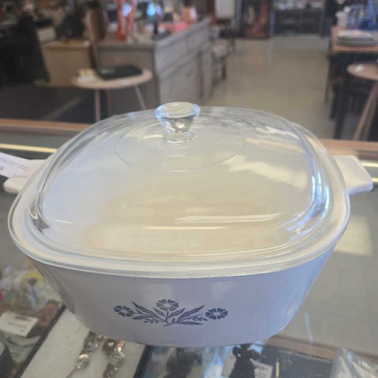 Vintage Corning Ware With Lid "Blue Cornflower" Pattern