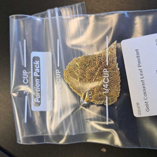 Gold Coloured Leaf Pendant