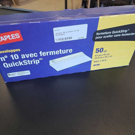 Staples Brand Box Of 50 Envelopes