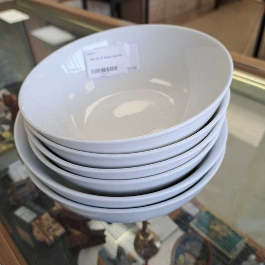 Set Of 6 White Bowls