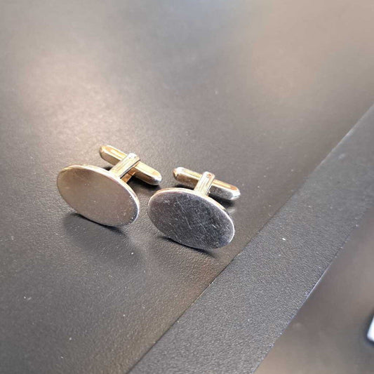 Gold Oval Cuff Links