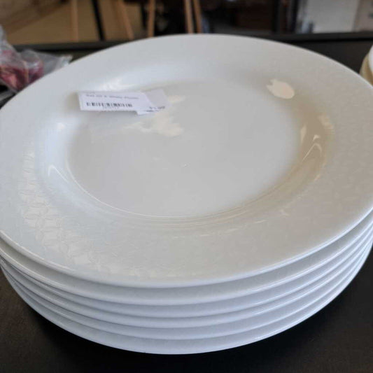 Set Of 6 White Plates
