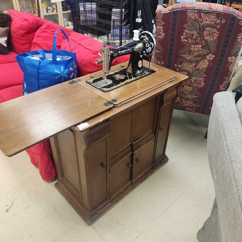 Singer Sewing Machine Cabinet Table-Not Tested