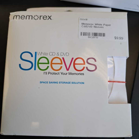 Memorex White Paper Cd/DVD Sleeves