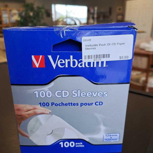 Verbatim Pack Of CD Paper Sleeves
