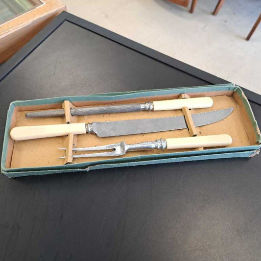 Vintage 3 Piece Carving Set Bernard 101 Sheffield Stainless Steel