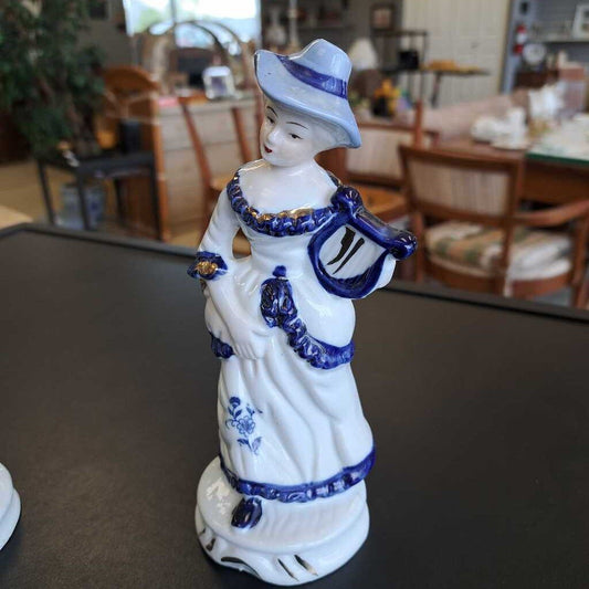 Vintage Porcelain Colonial Woman Figurine