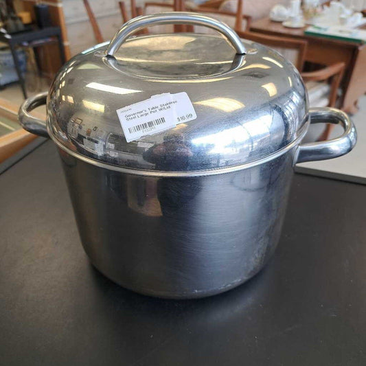 Governor's Table Stainless Steel Large Pot W/Lid