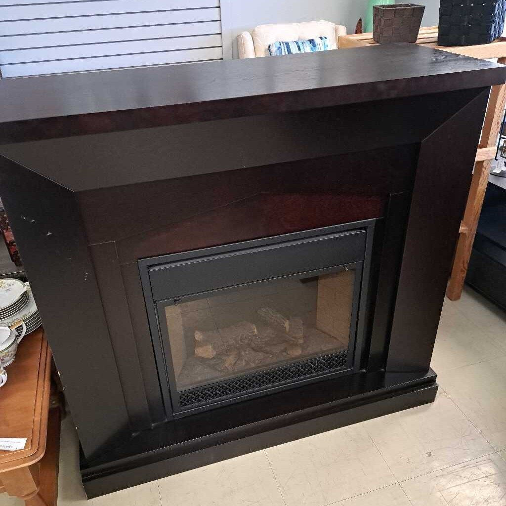 Dark Wood Electric Fireplace