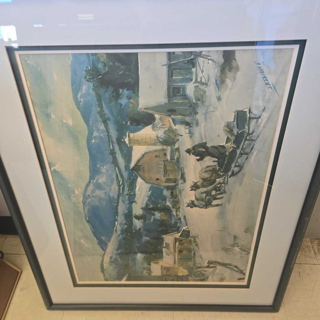 James Sessions Framed "Vermont Farm" Painting