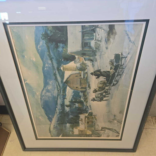 James Sessions Framed "Vermont Farm" Painting