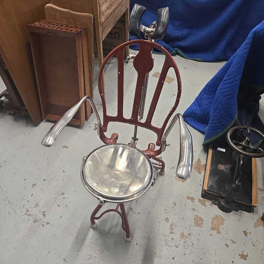 Vintage Cast Iron Dental/Medical Chair