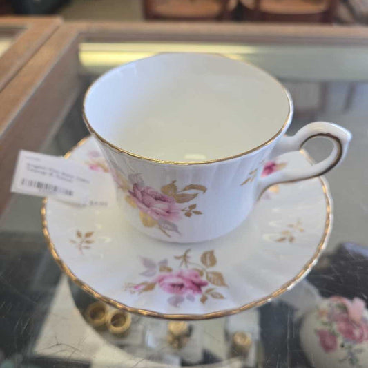 English Fine Bone China Teacup & Saucer
