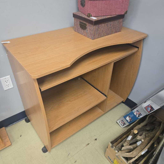 Workstation Office Desk With Slide Out Keyboard Tray