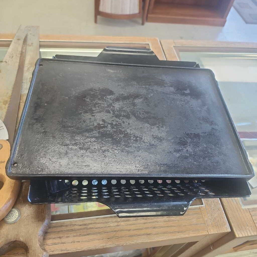 Metal Bbq Grill Baket And Flat Top Grill