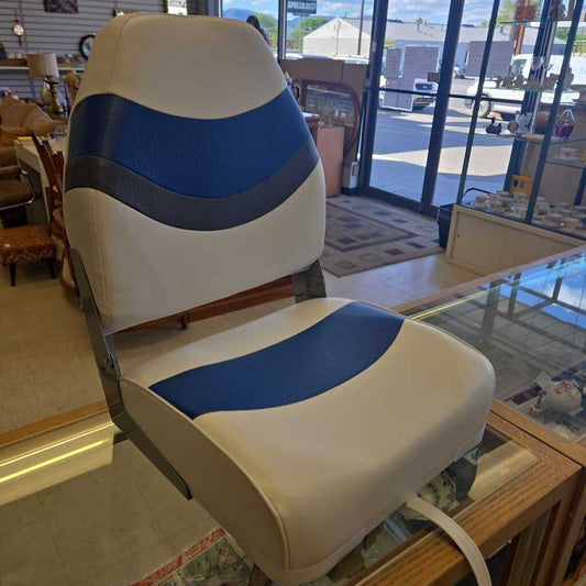 Leopard Marine Grade Vinyl High Back Folding Boat Seat