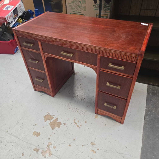 Vintage Red Wood Desk