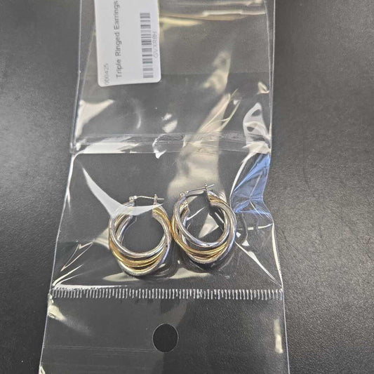 Triple Ringed Earrings