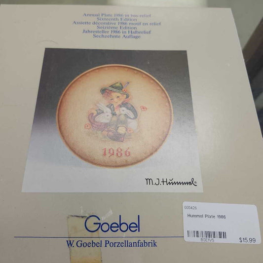Hummel Plate 1986