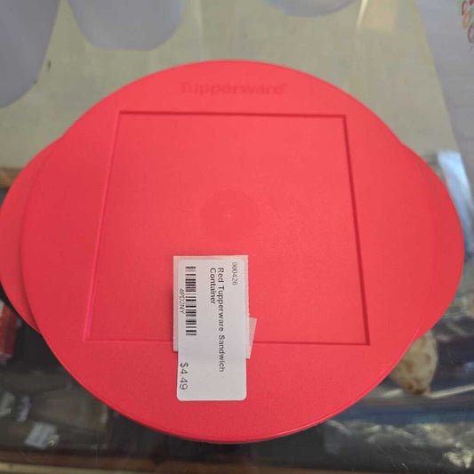 Red Tupperware Sandwich Container