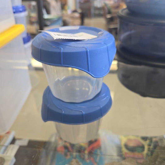 Pair Of Rubbermaid Container With Blue Lid