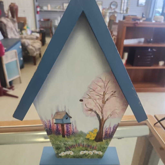 Wooden Bird House Painted Design