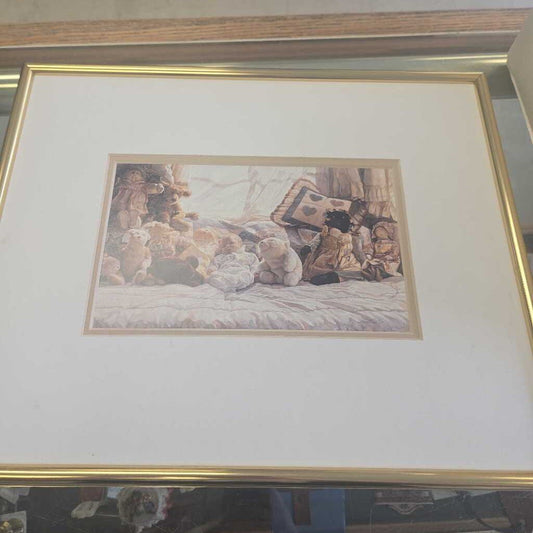 "Things Worth Keeping" Print In Gold Colored Frame
