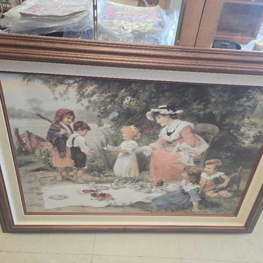 Frederick Morgan Painting In Wooden Frame