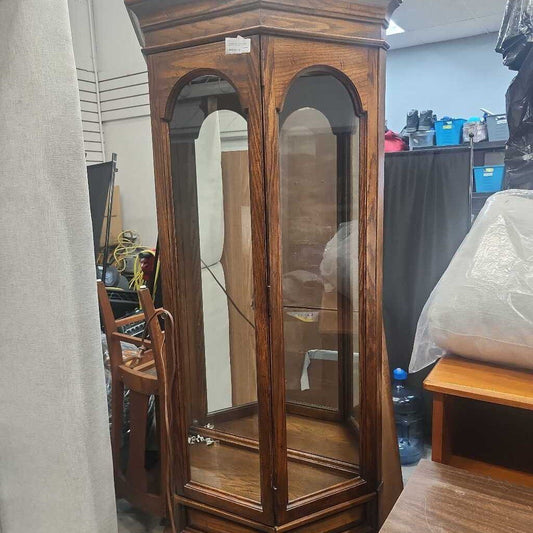 Corner Buffet Cabinet With Light -Not Tested