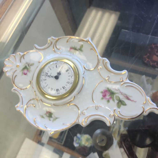 Linder Porcelain Clock- Not Tested