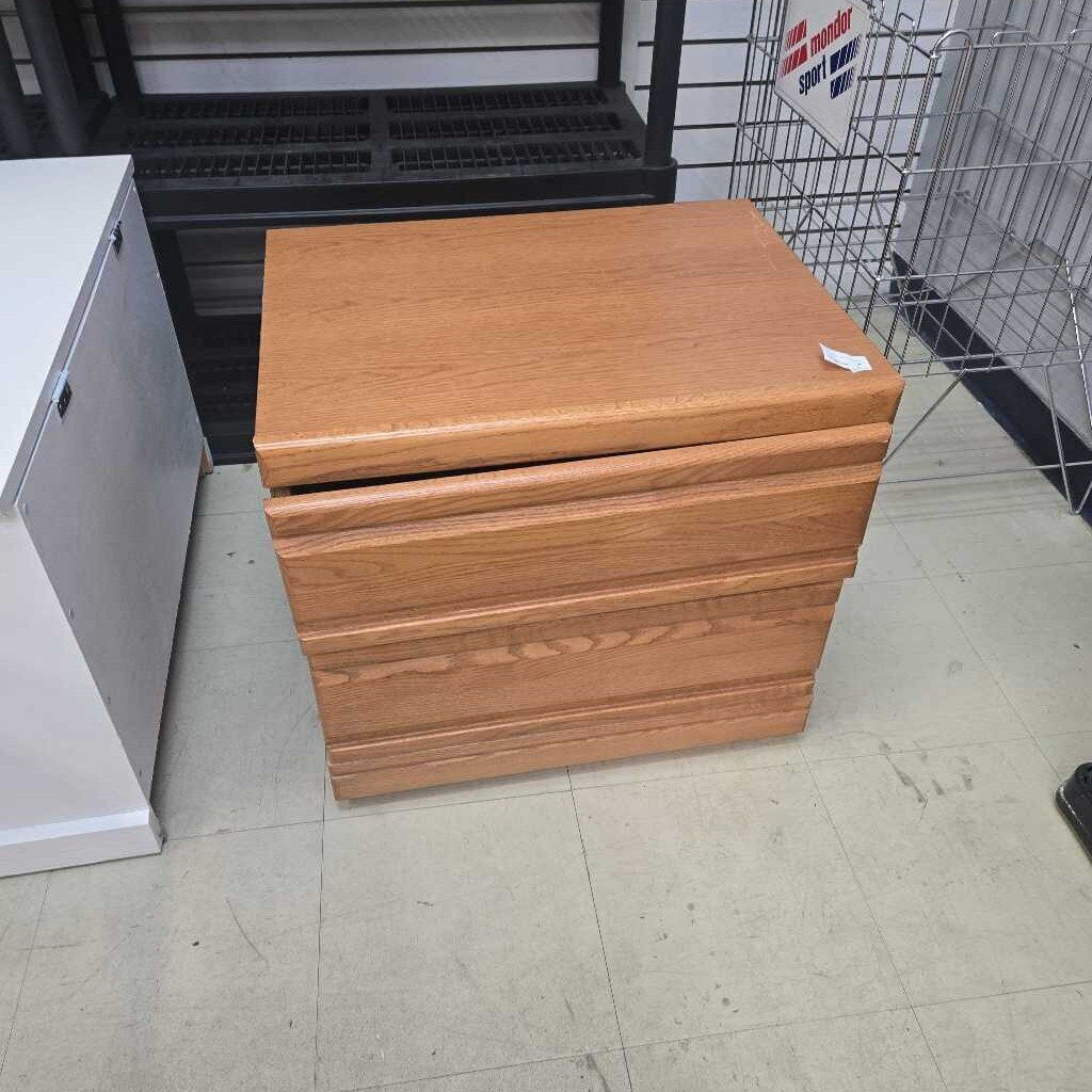 2 Drawer Wooden Side Table